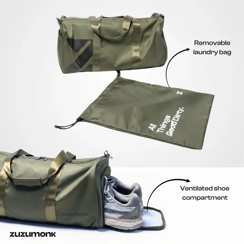 Zuzumonk Gym Bag 33L Olive Green - View 3
