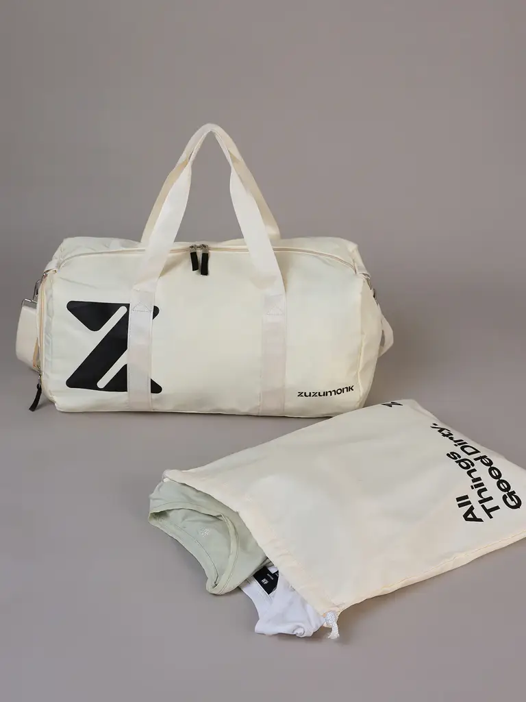 Zuzumonk Gym Bag 33L Stone Ivory - View 4