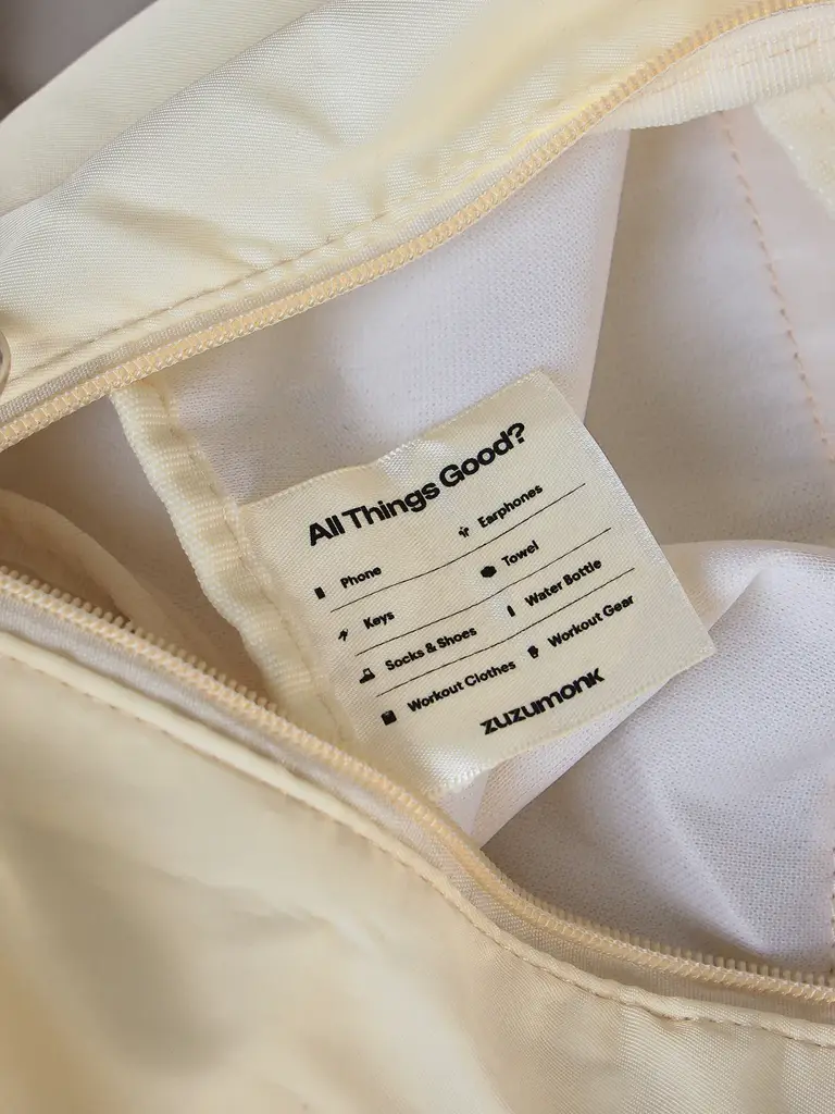 Zuzumonk Gym Bag 33L Stone Ivory - View 8
