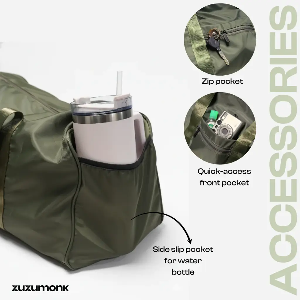 Zuzumonk Gym Bag 33L Olive Green - View 4