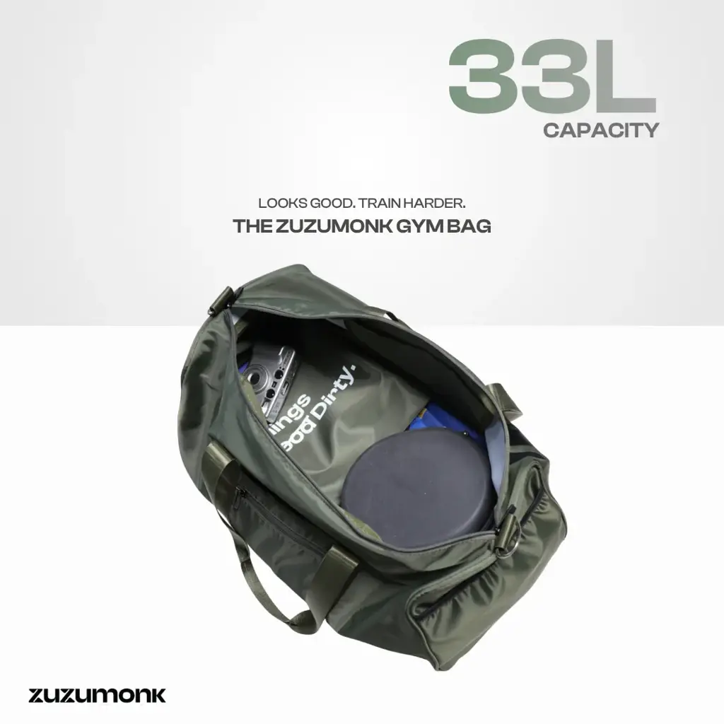 Zuzumonk Gym Bag 33L Olive Green - View 6