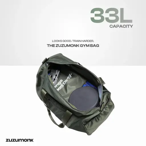 Zuzumonk Gym Bag 33L Olive Green - Thumbnail 6