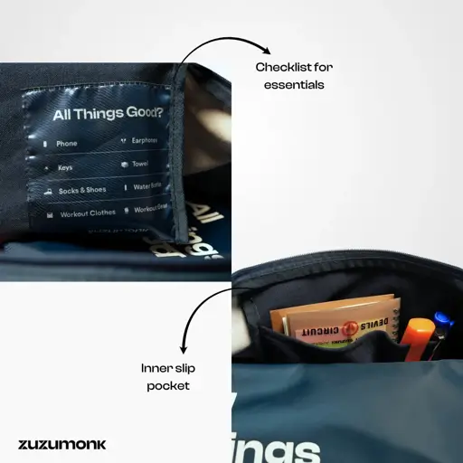 Zuzumonk Gym Bag 33L Midnight Blue - Thumbnail 14