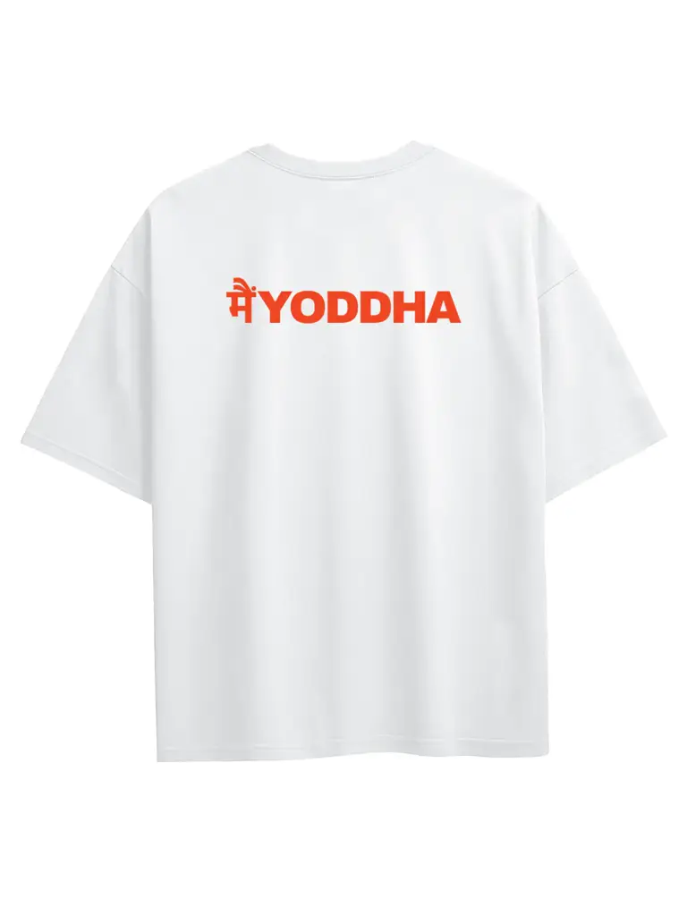 मैं Yoddha Tee White - View 2