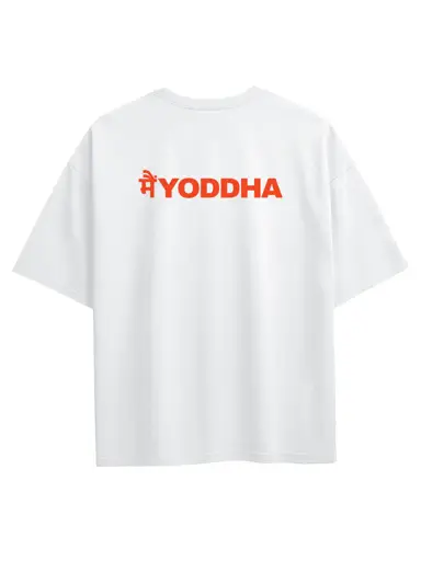 मैं Yoddha Tee White - Thumbnail 2